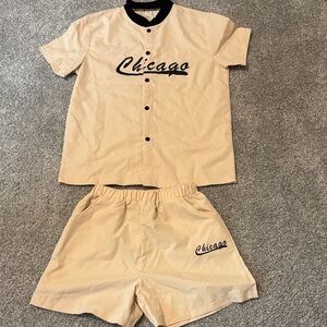 H&M Cream Kids Set with Black Script